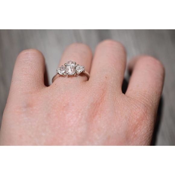 Engagement rings, raw diamond ring, raw stone ring, alternative engageme… - Picture 3 of 4
